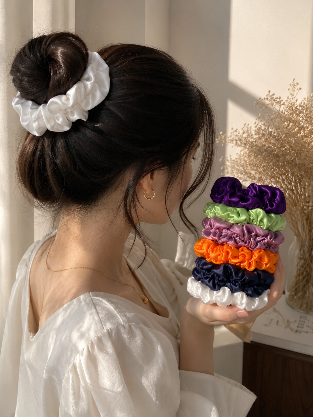 Luxe Satin Scrunchie Pair