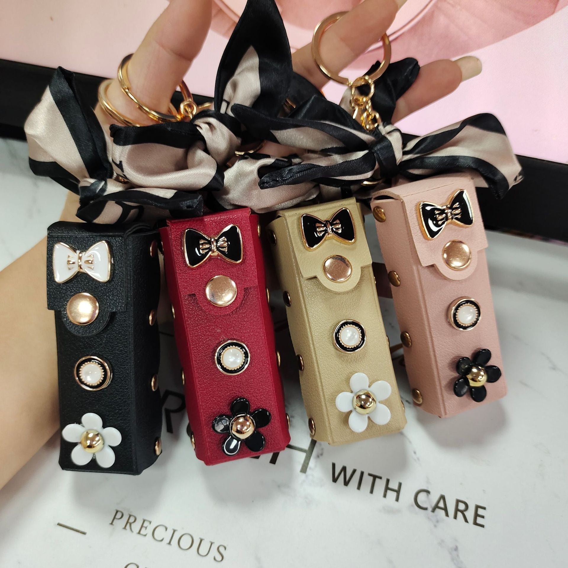 Korean Mini Lip Pouch Keychain