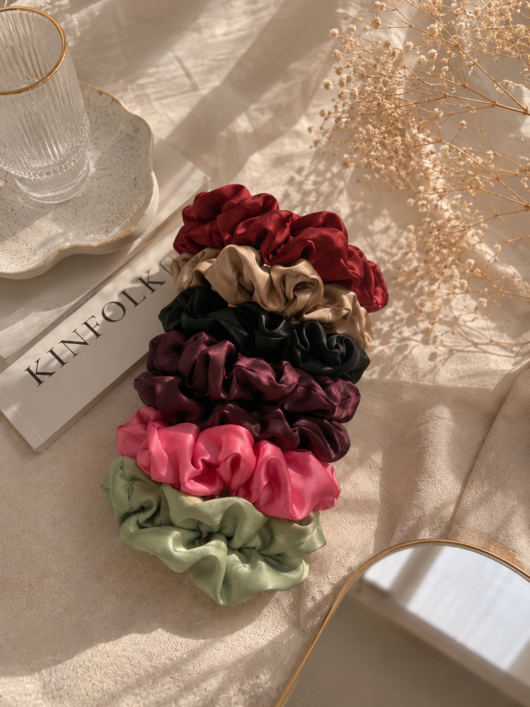 Luxe Satin Scrunchie Pair
