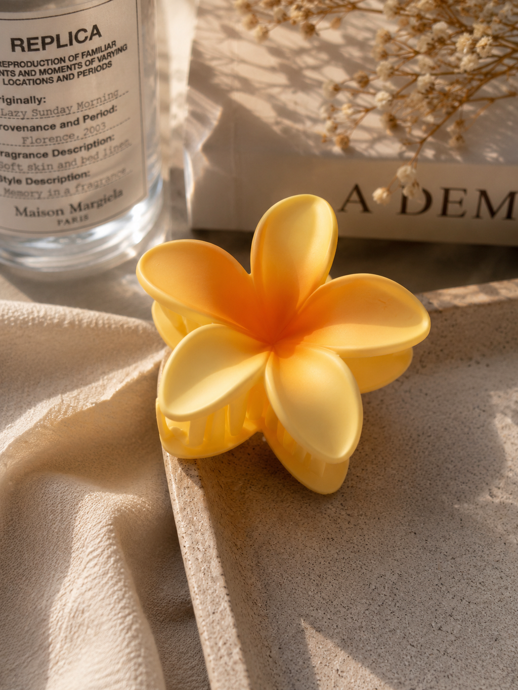 Large Plumeria Flower Claw Clip