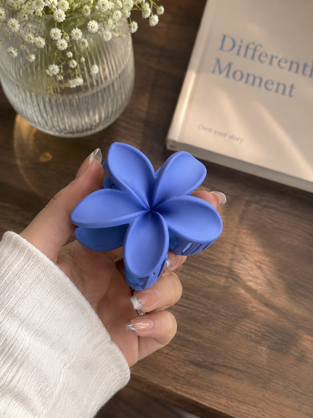 Large Plumeria Flower Claw Clip