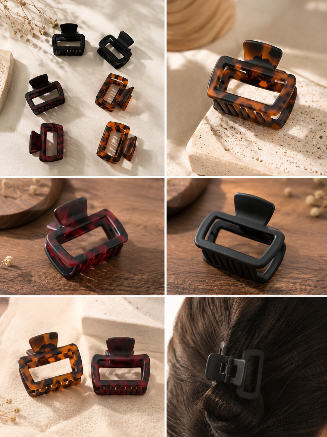 Matte Rectangle Claw Clip