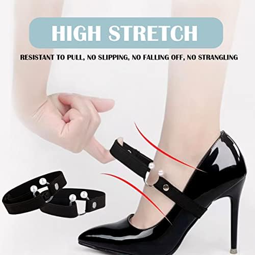 High Heel Shoe Straps with Pearl & Rhinestone Accents