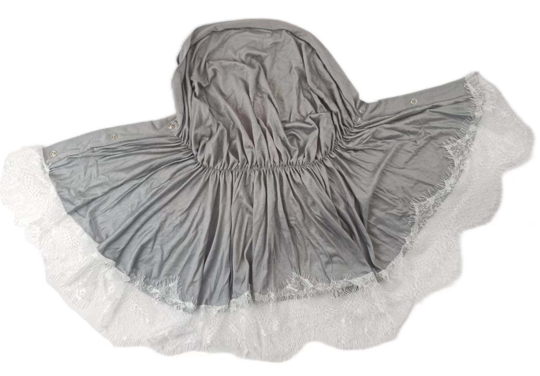 Elegant Lace Collar Hijab Cap