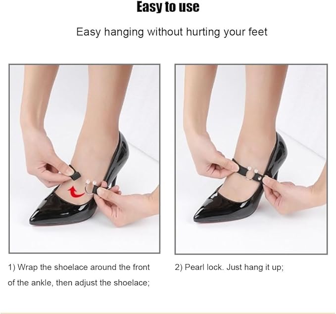 High Heel Shoe Straps with Pearl & Rhinestone Accents