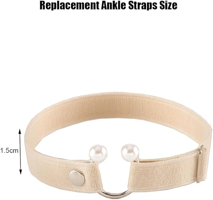 High Heel Shoe Straps with Pearl & Rhinestone Accents