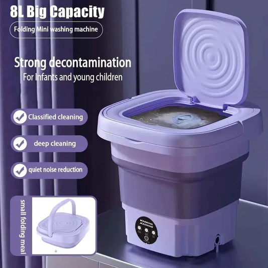TrendFinds.pk™ - Powerful Mini Foldable Washing Machine with Dryer