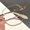 Rose Diamond Rimless Readers Glasses