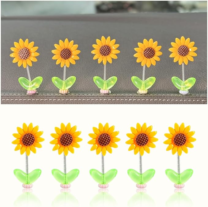 Cute Sunflower Car Dashboard Decor