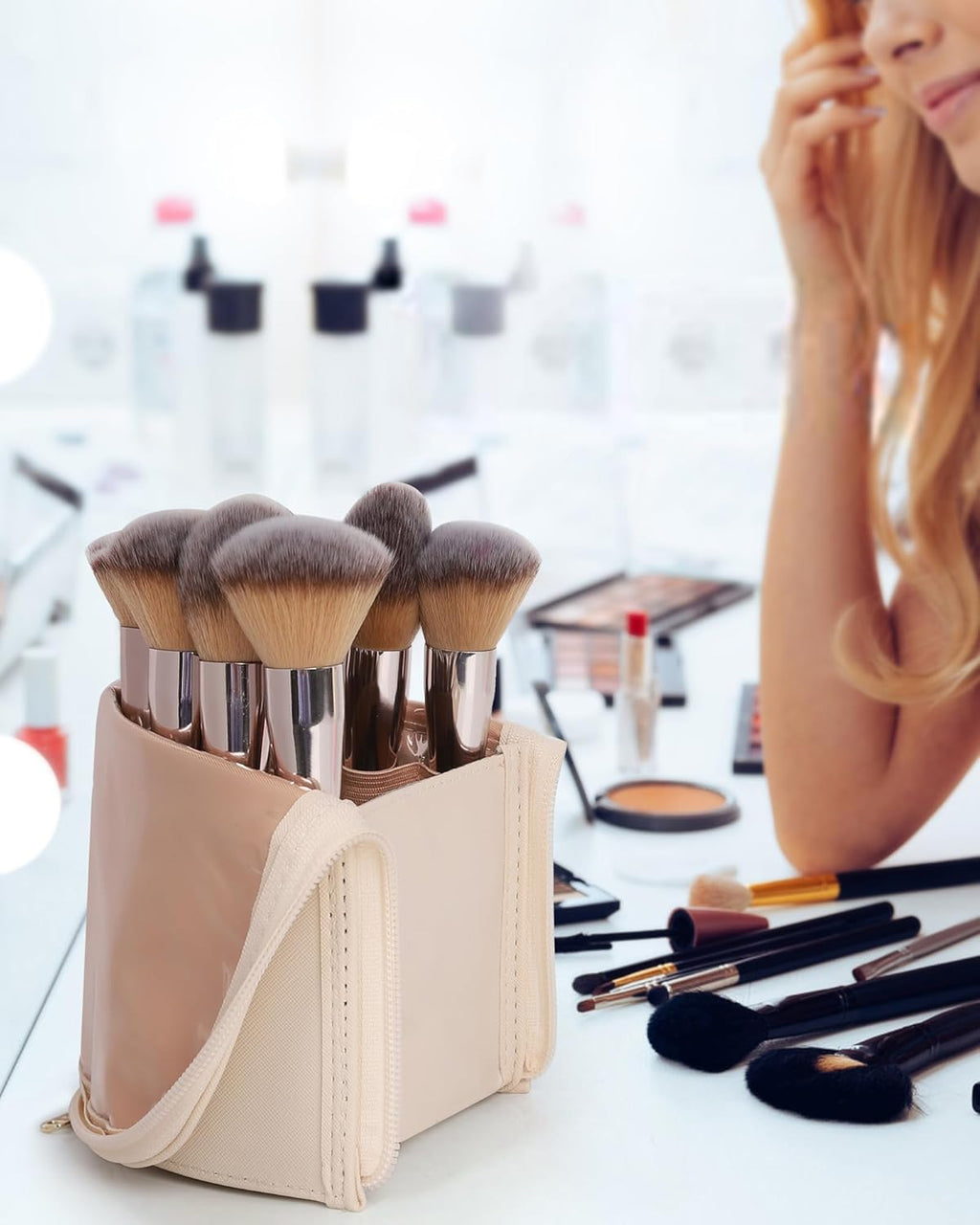 Luxury Cosmetic Bags for Makeup Brush Set