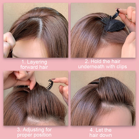 Invisible Fluffy Hair Clip ( Pack of 4 )