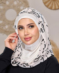 2-in-1 Instant Hijab with Printed Scarf