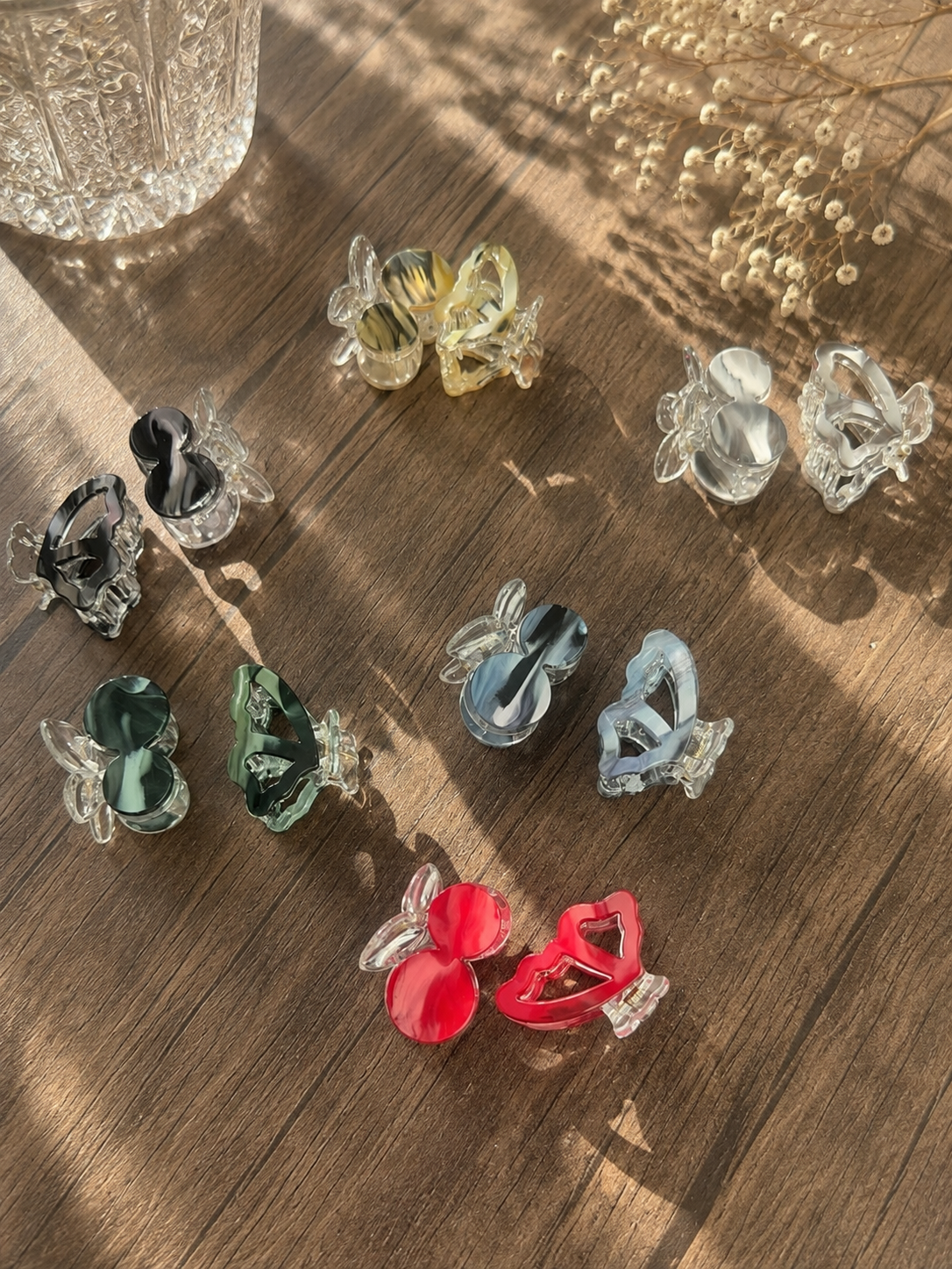 Sweet Shapes Mini Hair Claw Clips - Set of 2