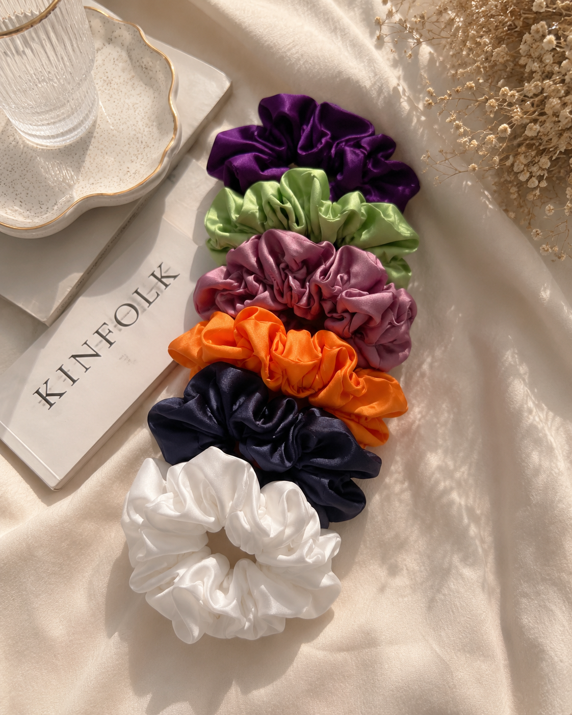 Luxe Satin Scrunchie Pair