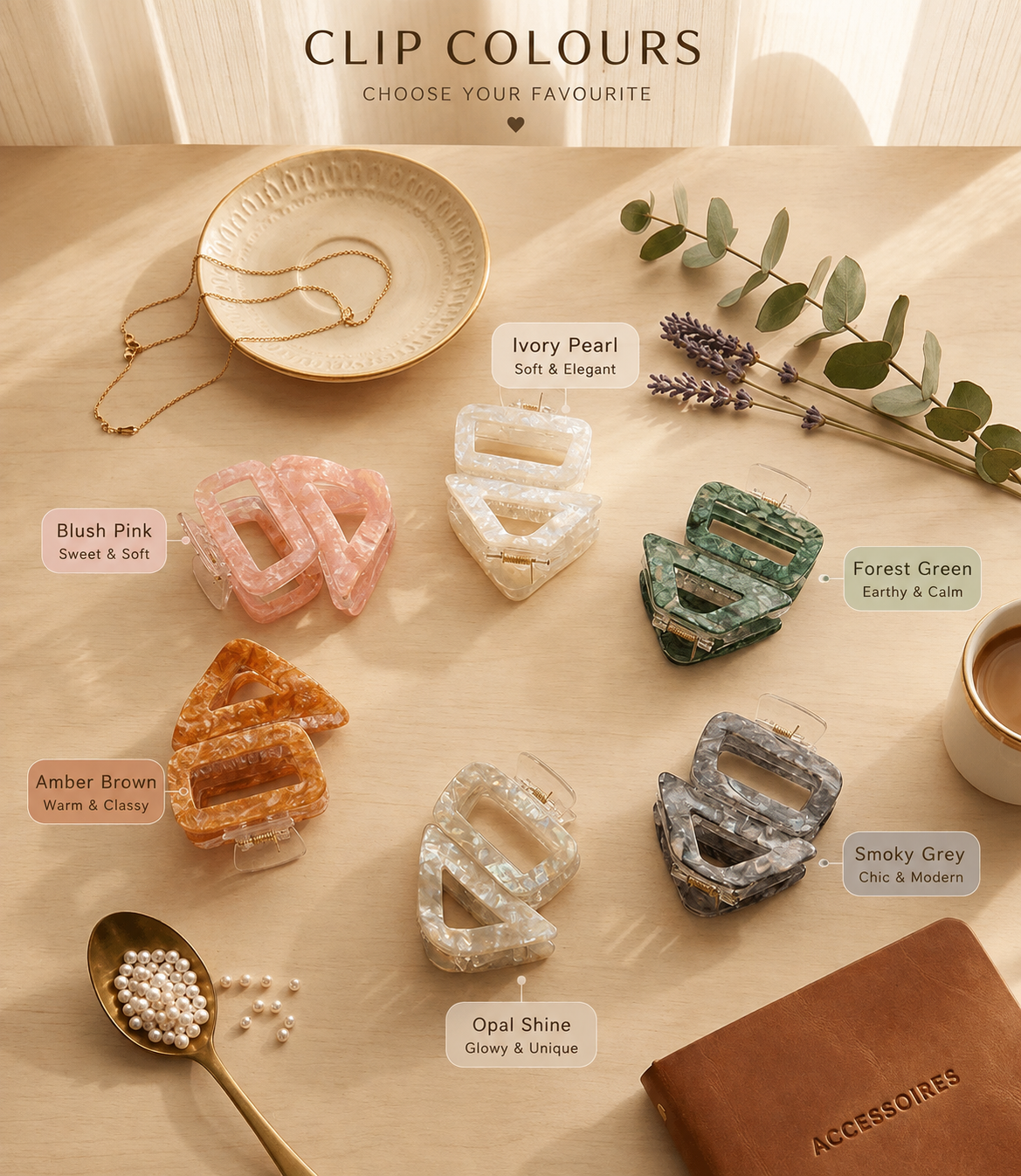 Marble Muse Duo Hair Clips