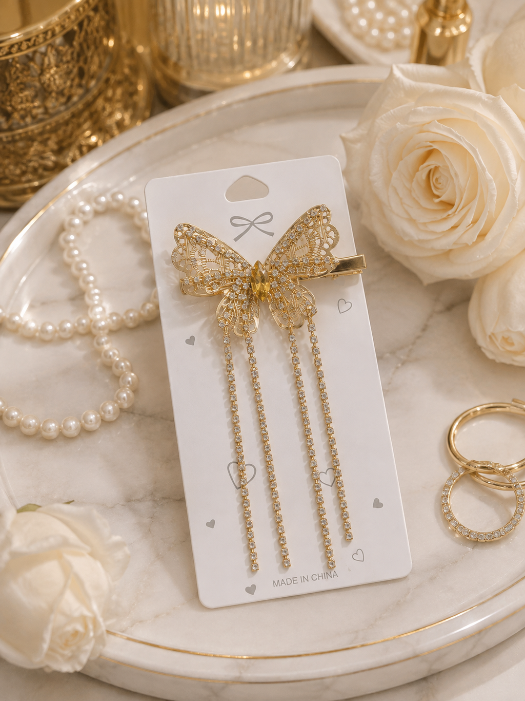 Butterfly Tassel Hair Clip