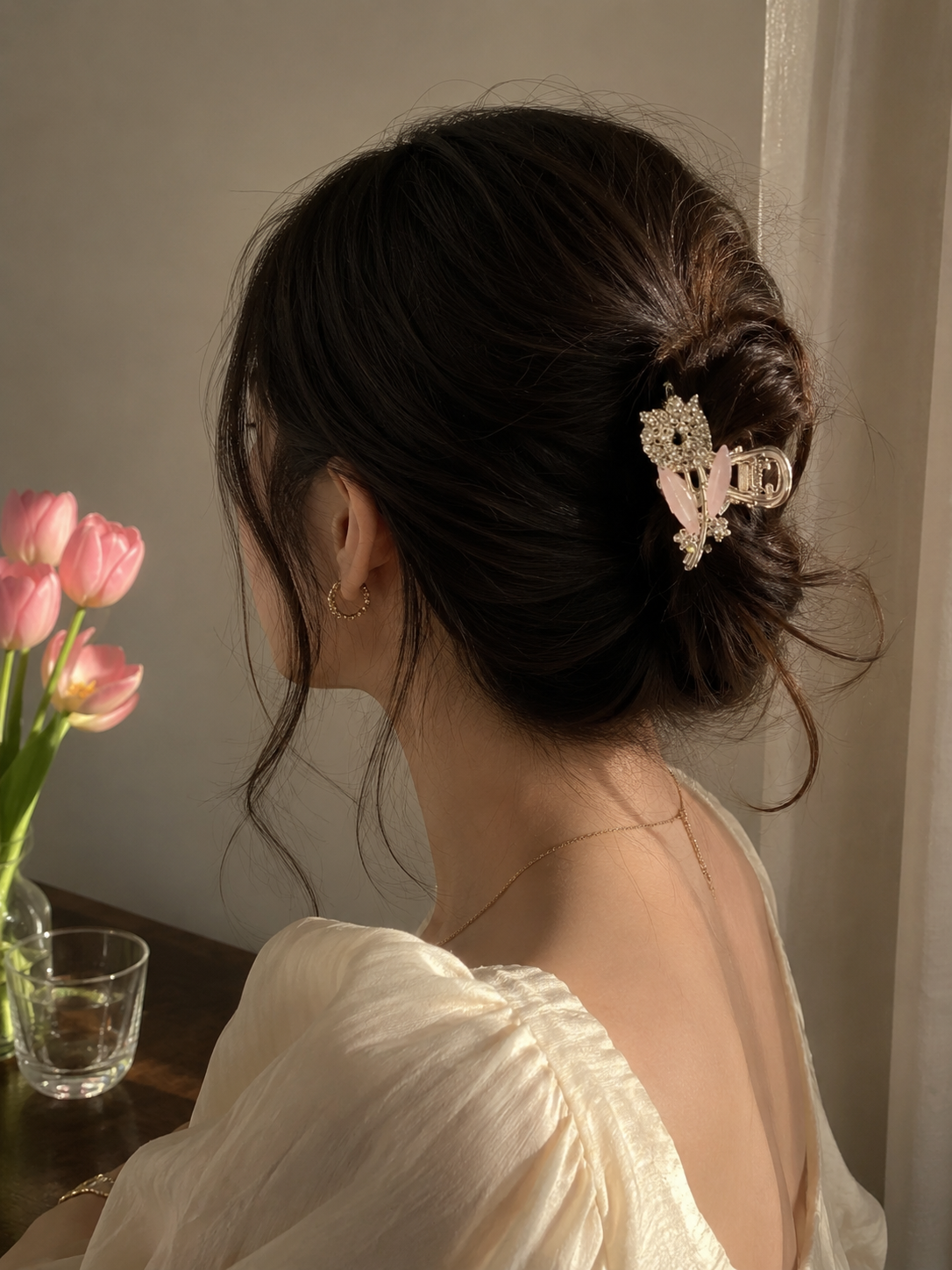 Elegant Leaf Metal Hair Clip