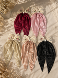 Vintage Bloom Long-Tail Bow Hair Clip