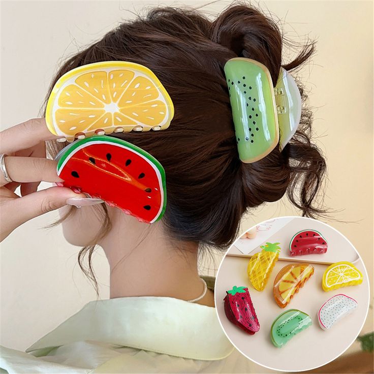 Premium Fruity Pop Hair Claw Clips