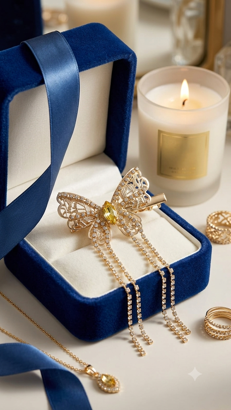 Butterfly Tassel Hair Clip
