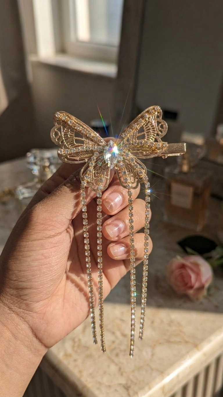 Butterfly Tassel Hair Clip