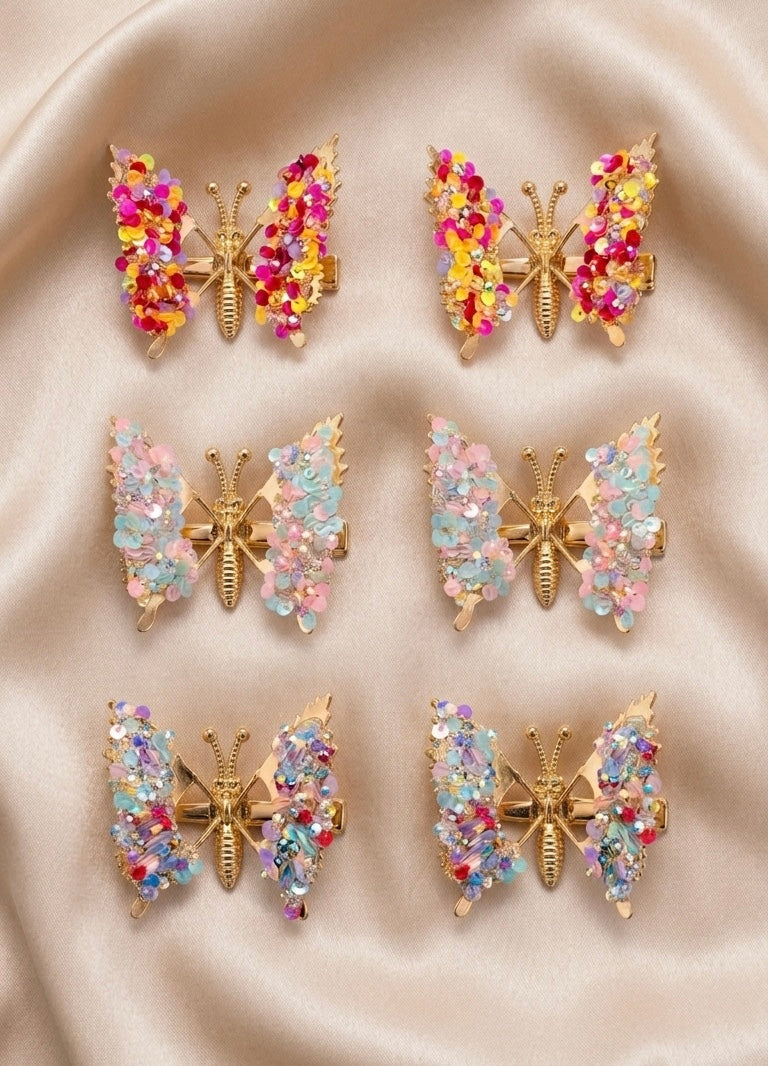 Butterfly Wing Hair Clips