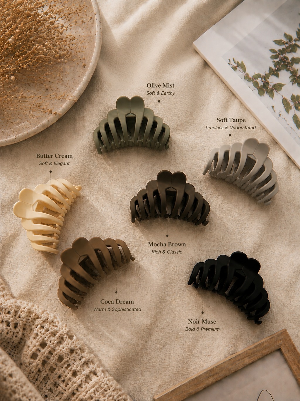 Petal Matte Hair Claw Clip