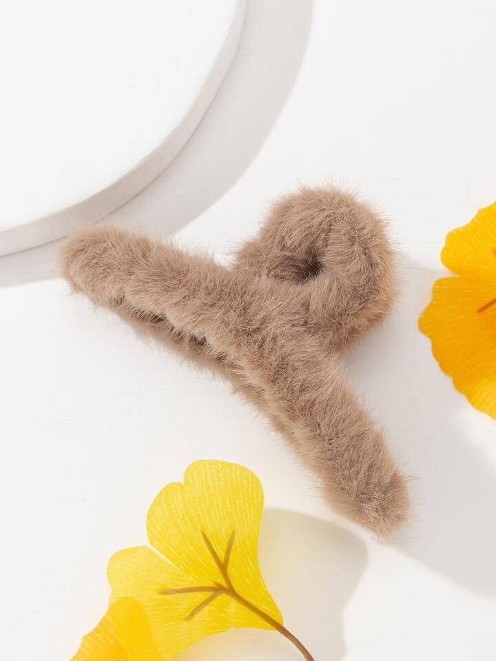 Fuzzy Luxe Hair Claw Clip