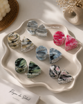 Premium Marble Duo Claw Clip Set (2 Pcs)