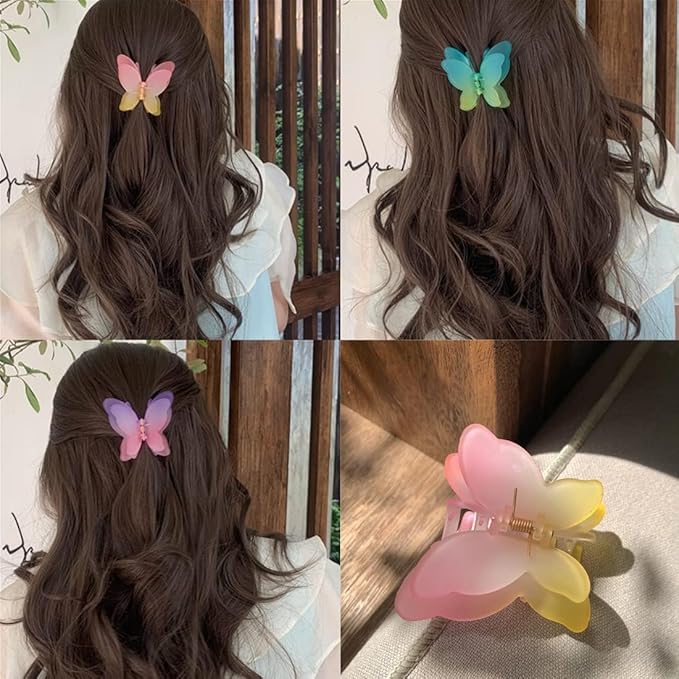 Pastel Bloom Butterfly Claw Clip