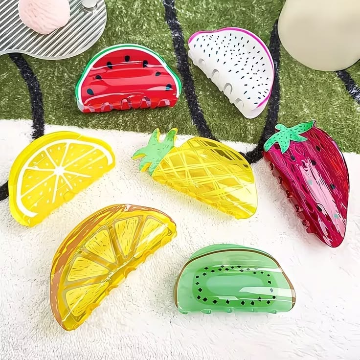 Premium Fruity Pop Hair Claw Clips