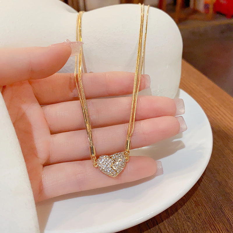 New Unique Magnetic Love Necklace Diamond