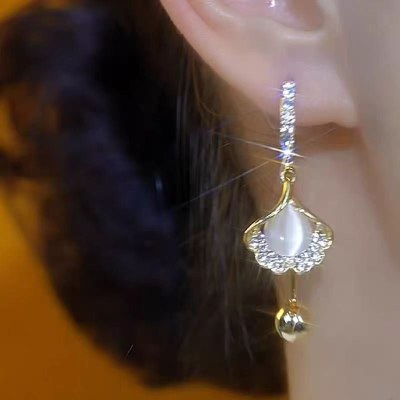 Dangle Earrings Rhinestone Decoration