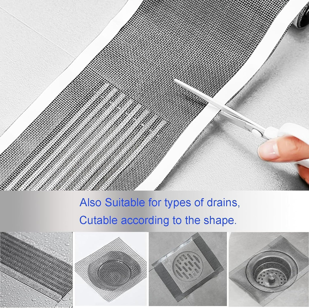 Disposable Shower Drain Hair Catcher Mesh Sticker Roll